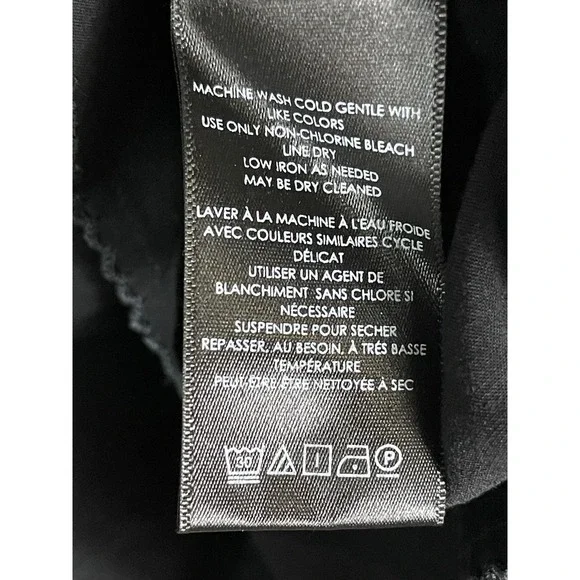 Maeve Anthropologie Dress Womens 10 Black Tunic Sleeveless Embroidered Lined - Picture 8 of 11